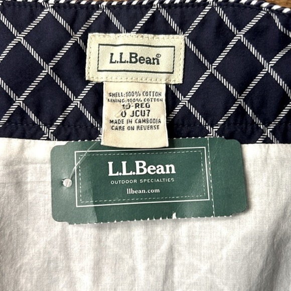 L.L. Bean Pleated Nautical Anchor Blue White A-Line Skirt Size 10 - Picture 6 of 9